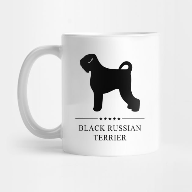 Black Russian Terrier Black Silhouette by millersye